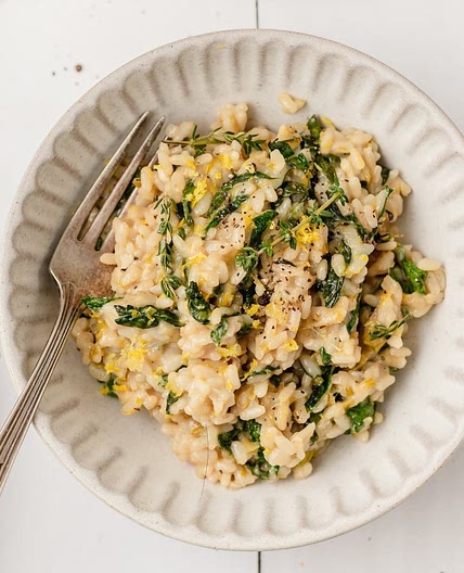 Leek and Spinach Risotto