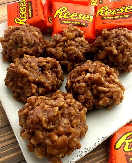 No Bake Reeses Krispy Cookies!