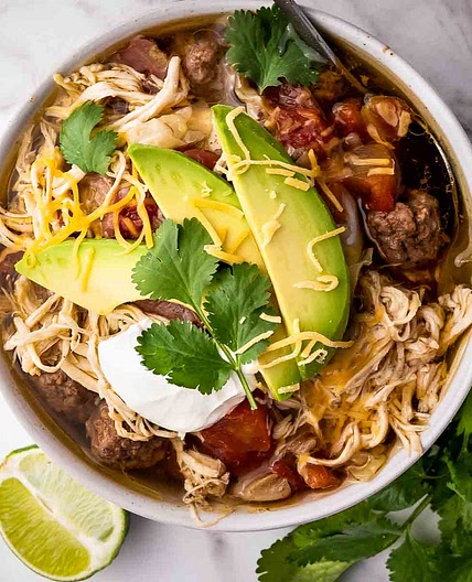 Hearty Crock Pot Chicken Taco Soup