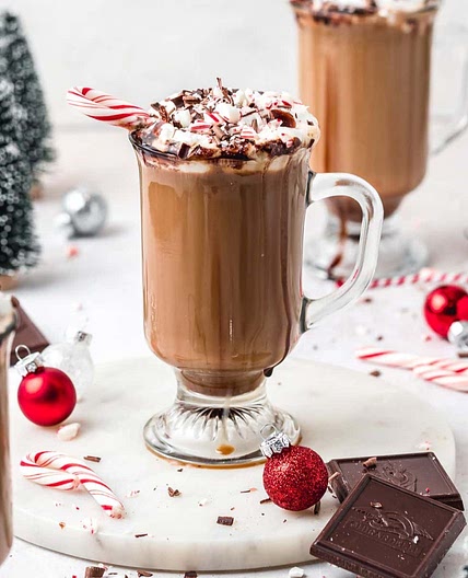 Homemade Peppermint Mocha Latte