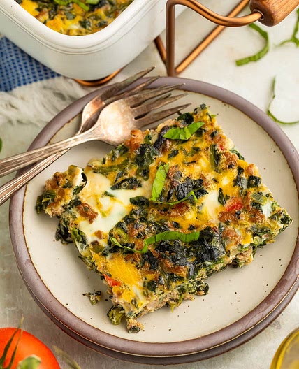 Whole30 Breakfast Casserole with Sausage and Eggs (Keto)