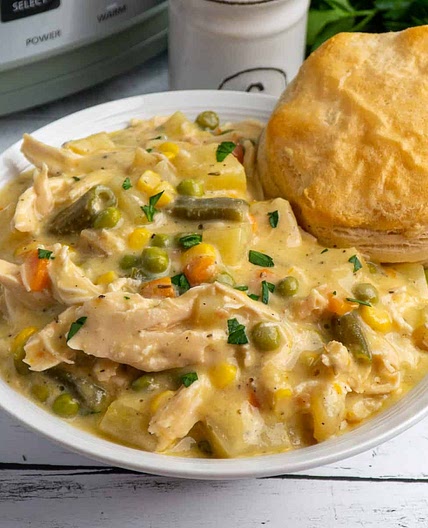 Slow Cooker Chicken Pot Pie