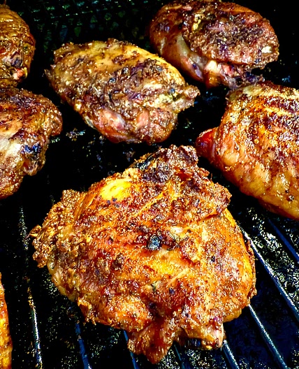 Smoked Lemon Garlic Chicken Thighs