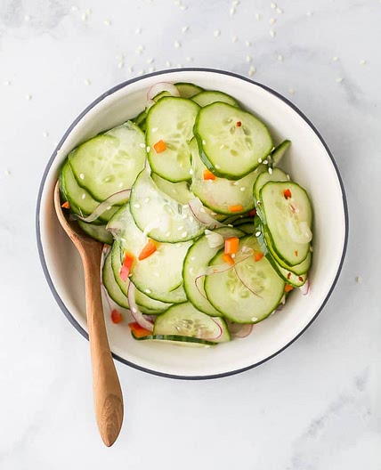 10 Minute Easy Asian Cucumber Salad Recipe