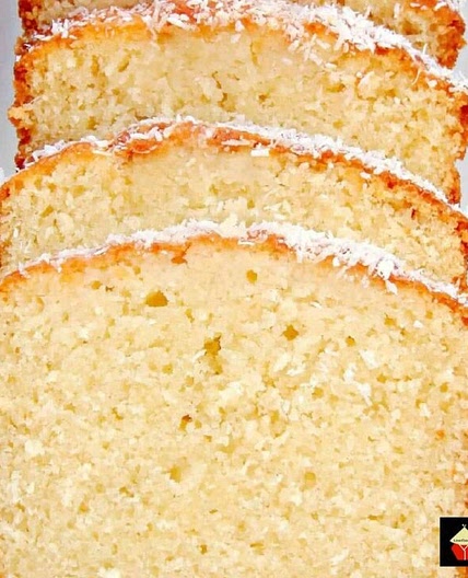 Moist Coconut Pound Loaf Cake