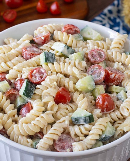 Creamy Garlic Pasta Salad Recipe