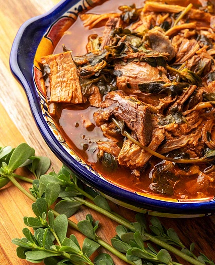 Mexican Pork with Purslane