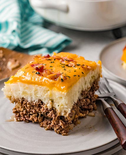 Loaded Potato and Meatloaf Casserole