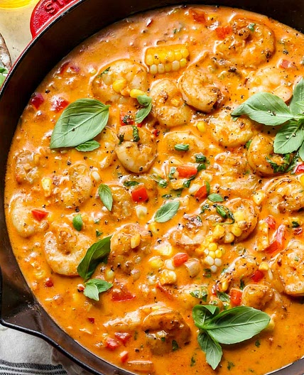 Creamy Coconut Shrimp Skillet