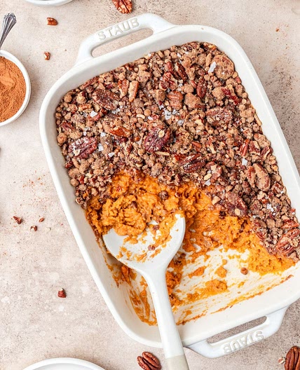 Eggnog Sweet Potato Casserole