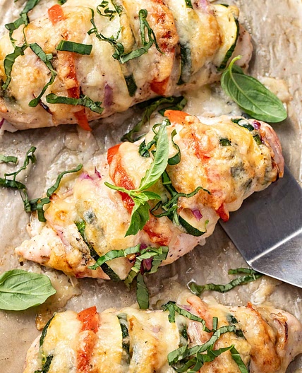 Hasselback Chicken Primavera