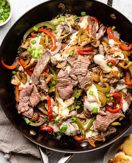 Philly Cheesesteak Skillet