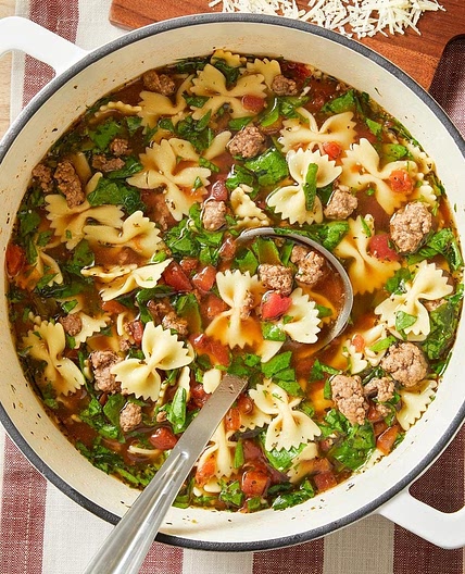 One-Pot Spinach Beef Soup