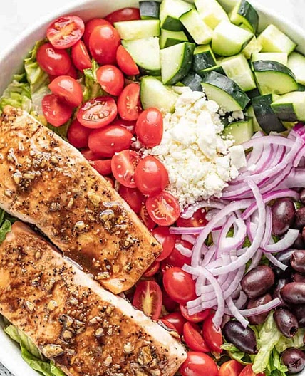 Easy Balsamic Salmon Salad