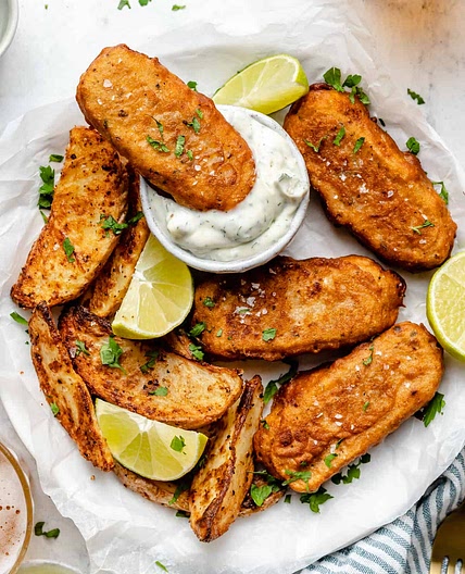 Vegan Fish Sticks (with Vegan Tartar Sauce)