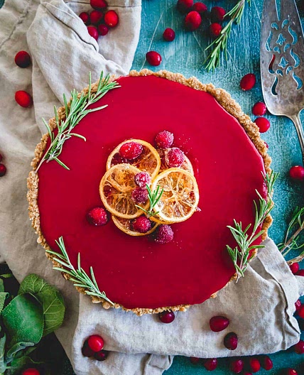 Cranberry Curd Tart
