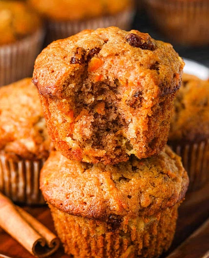 Soft & Moist Carrot Muffins