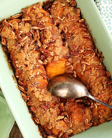 Candied Sweet Potatoes with Brown Sugar and Pecans