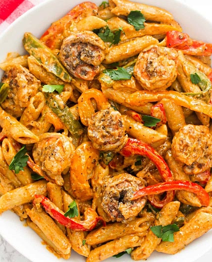 Jamaican Shrimp Rasta Pasta