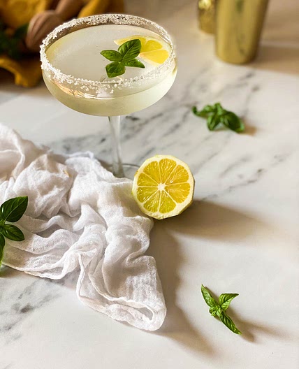 Easy Basil Lemon Martini