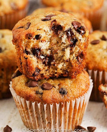Banana Chocolate Chip Muffins