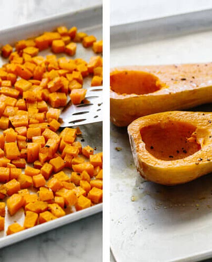 Roasted Butternut Squash (Cubes and Halves)