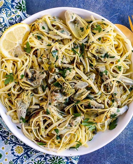 Vegan Lemon Artichoke Pasta