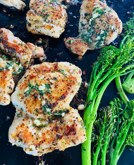 Blackstone Lemon Chicken and Broccolini