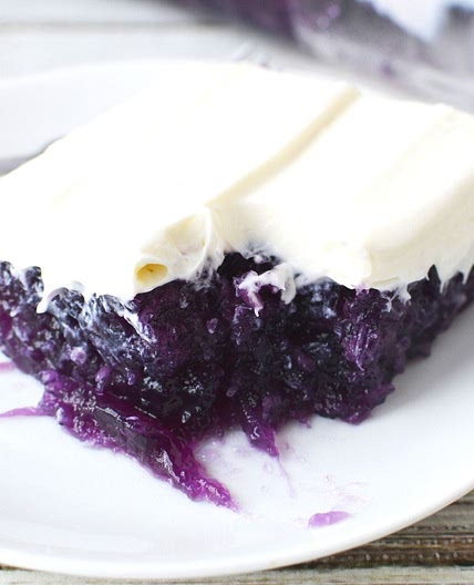Blueberry Jello Salad with Cream Cheese Frosting