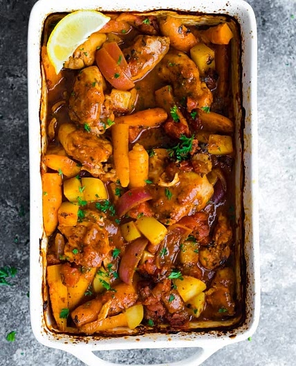 Portuguese Freezer Chicken Bake