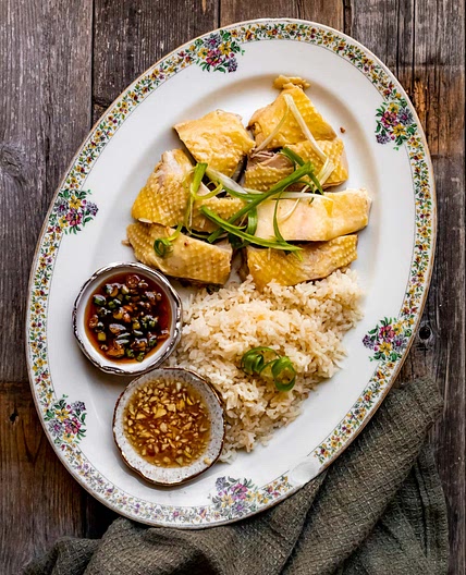 Vietnamese Inspired Hainanese Chicken Rice (Com Ga Hai Nam)