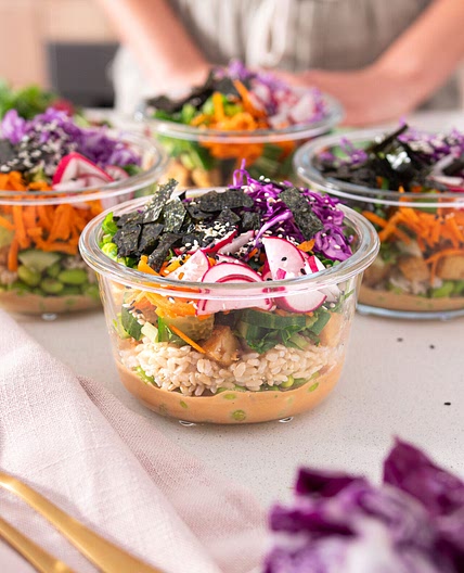 High-Protein Tofu Poke Bowl (Meal-Prep)