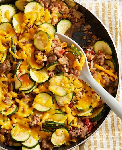 Zucchini & Sausage Stovetop Casserole