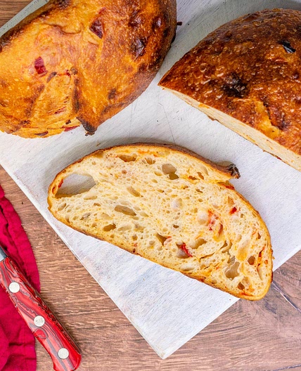 Calabrian Chili and Honey Sourdough Bread