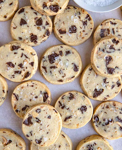 Chocolate Hazelnut Shortbread Cookies
