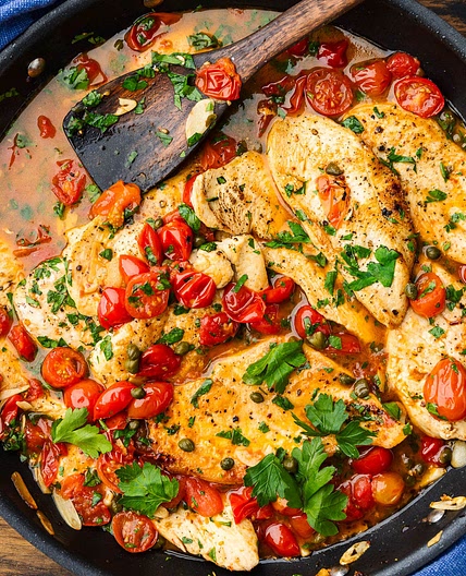 Easy Chicken with Capers and Tomatoes