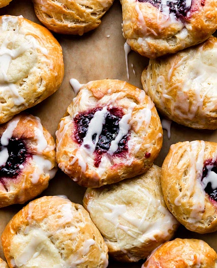 Danish Pastries with Shortcut Homemade Dough