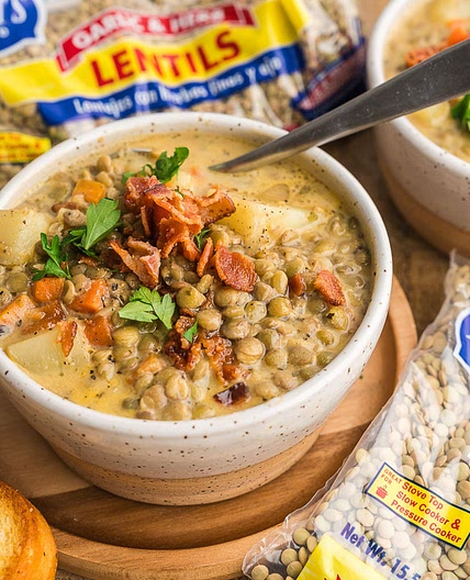 Cheesy Lentil Chowder