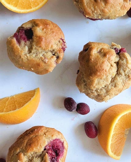 Cranberry Orange Protein Muffins