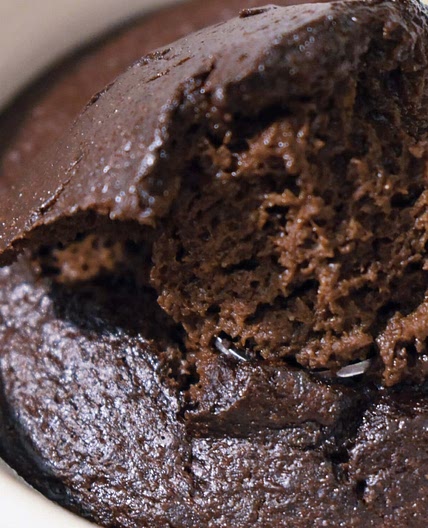 Healthy Dark Chocolate Mug Cake - No Sugar, No Flour, and No Butter/Oil!