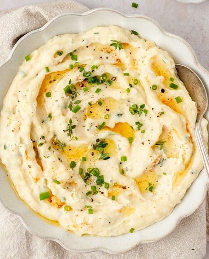 Brown Butter Mashed Potatoes with Roasted Garlic