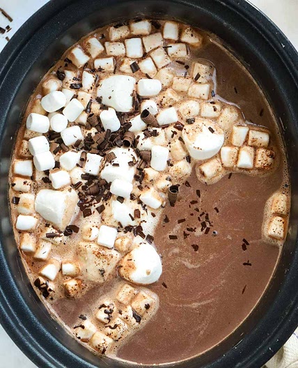 Slow Cooker Hot Chocolate {BEST Ever Recipe!}