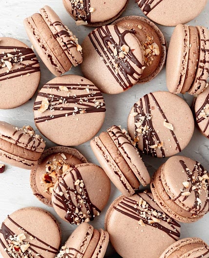 Chocolate Macarons with Nutella Buttercream