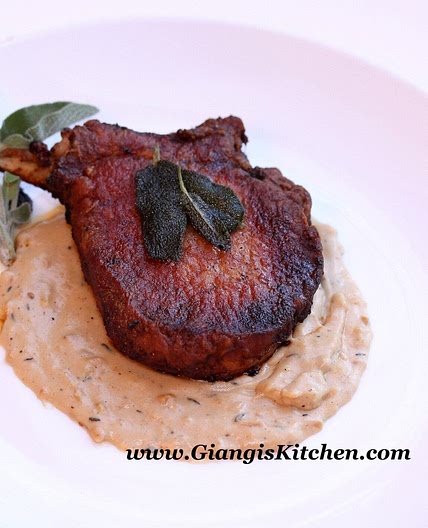 Skillet Pork Chops with Browned Butter Sage