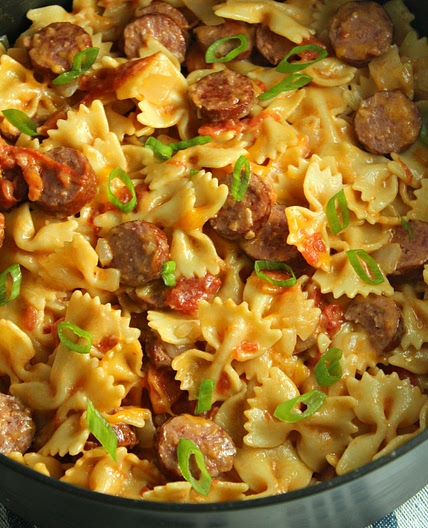 Cheesy Kielbasa Pasta