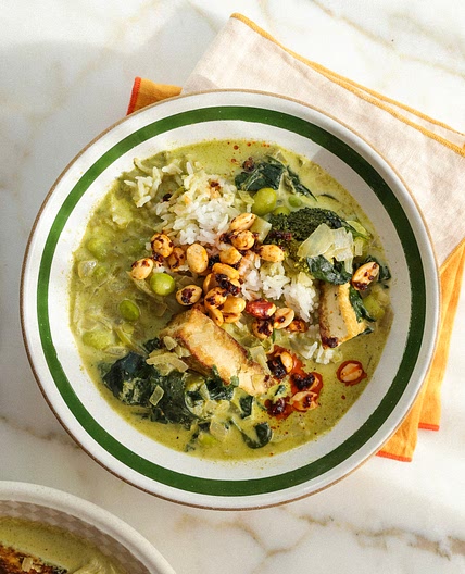 Green Soup with Cilantro and Coconut