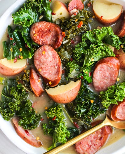 Healthy Sausage, Kale and Potato Soup
