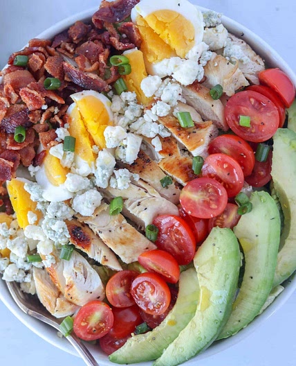 Simple Keto Cobb Salad (Without Dressing)