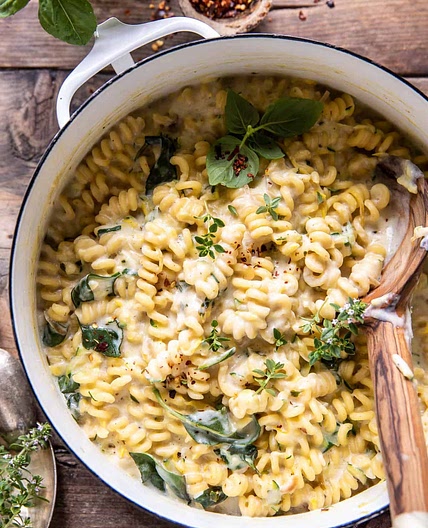 One Pot Lemon Butter Ricotta and Zucchini Pasta