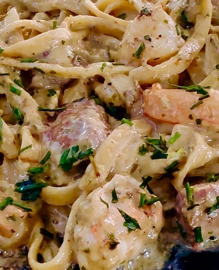 Blackstone Lemon Pesto Surf and Turf Alfredo